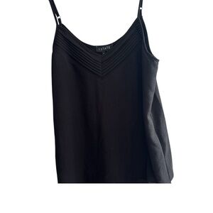 1. State Black Camisole with Pleated Detail